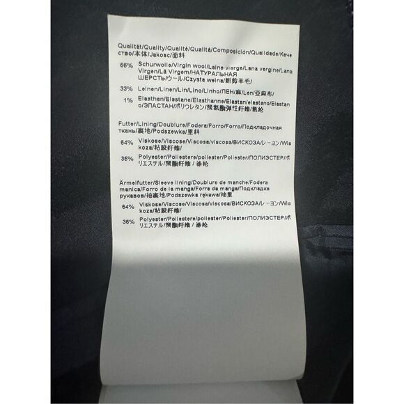 Boss Hugo Boss blue blazer Virgin wool linen blend 42R - Picture 3 of 8